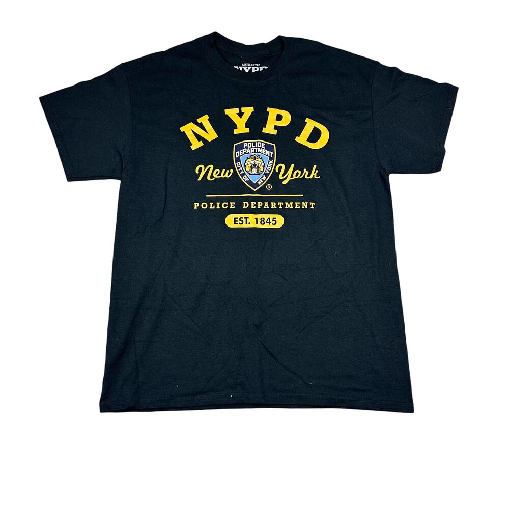 Robin Ruth NYPD T-Shirt Mens Large‎ Black Excellent Graphic NYC Police Dept Tee